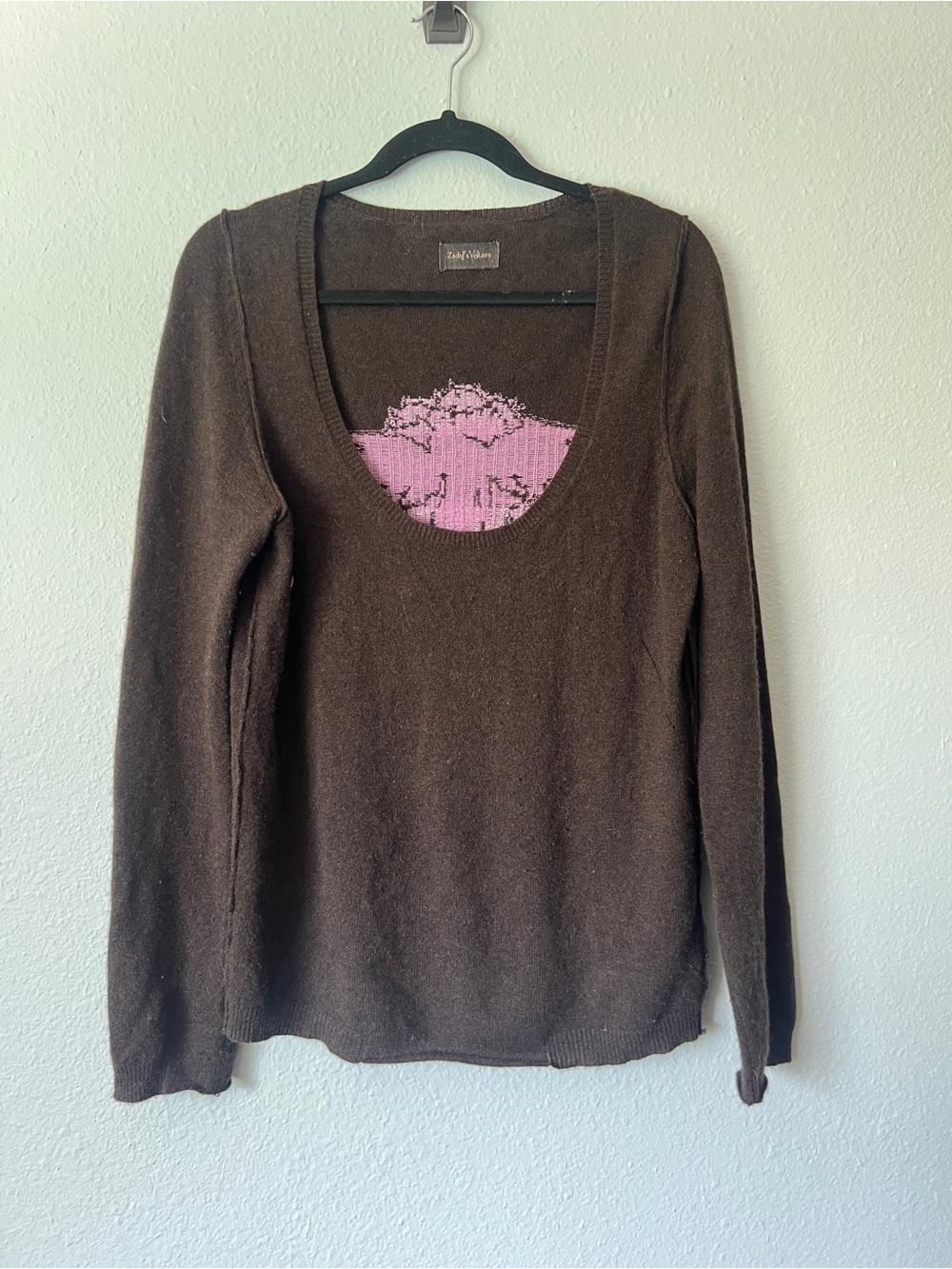 Zadig & Voltaire Cashmere Sweater Womens Brown Angel 100% Cashmere Large